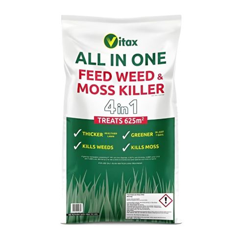 Lawn Weed, Feed & Moss Killer - Bag covers 625sqm