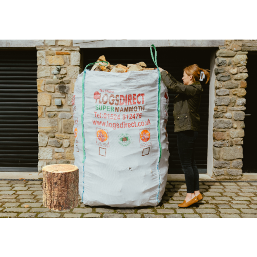 Hardwood XXXL Super Bag - Season Your Own Logs + FREE Chopping Block worth £26.50