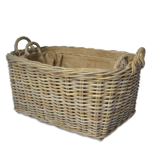 Oval Top Square Bottom Basket