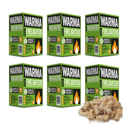 Eco Natural Wood Wool 180 Unit Firelighters Open Fire Burner Stove BBQ Firestarters