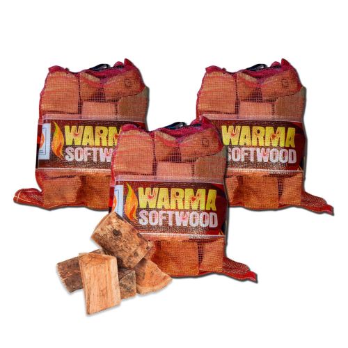 3 x Nets Warma Softwood Firewood Logs 