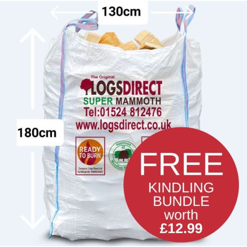 bulk bag of softwood logs