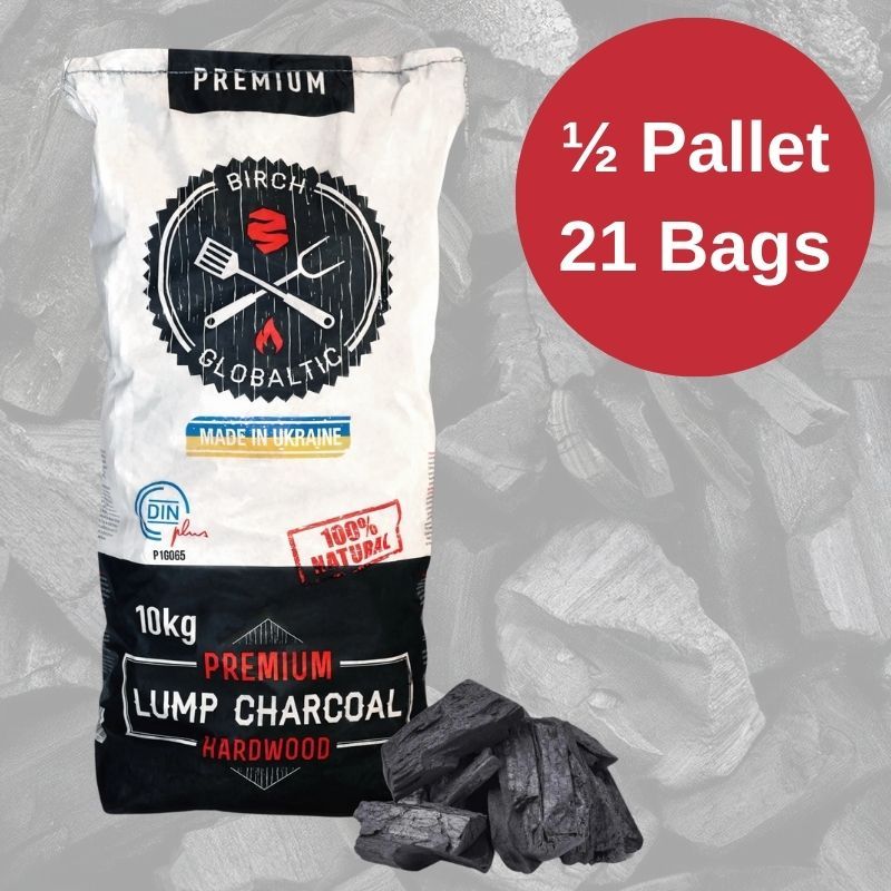 Half Pallet Lumpwood Charcoal – 21 x 10kg Bags Bulk Restaurant