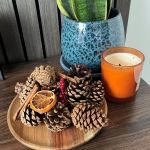 Festive scented pine cones