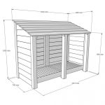 Cottesmore Log Store - 4ft Tall x 5ft Light Green Slatted sides