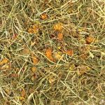hay with flowers 