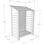 Greetham Log Store - 6ft Tall x 4ft Light Green Slatted sides