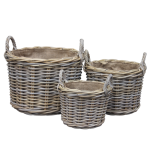 Round log baskets