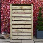 Greetham Log Store - 6ft Tall x 4ft Light Green Slatted sides