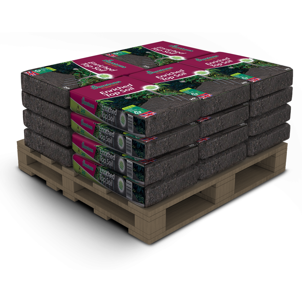 Pallet of 20 x 20L Bags Enriched top soil FREE Delivery