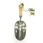 Stainless steel gardening scoop