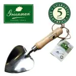 Greenman stainless steel heart shaped trowel