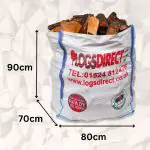 Dumpy Bag of Kiln Dried Hardwood Logs - Choose Your Length & Wood Type