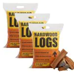 hardwood logs in bag