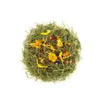 hay with dried flowers