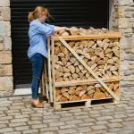 crate of birch logs