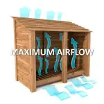 Cottesmore Log Store Light Green - 4ft Tall x 5ft Wide