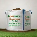 Topsoil in a bulk dumpy bag 