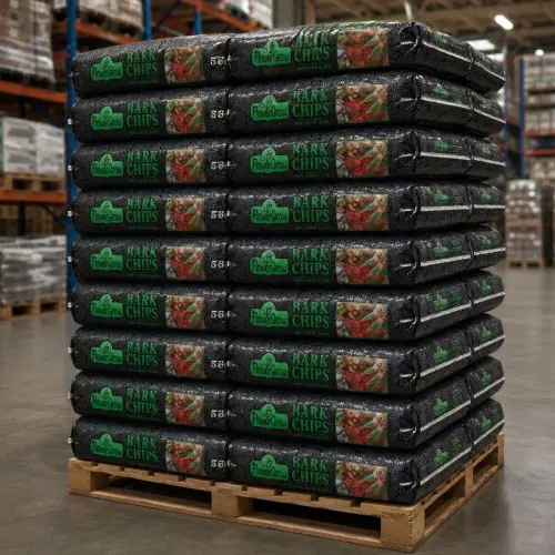Bark mulch half pallet