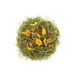 hay with dried flowers