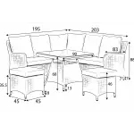 Sicily Corner Sofa Garden Furniture Set
