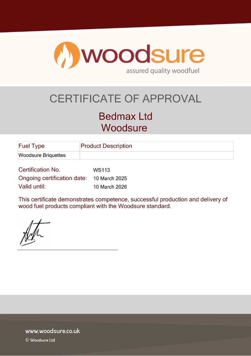 Hotmax Woodsure Certificate